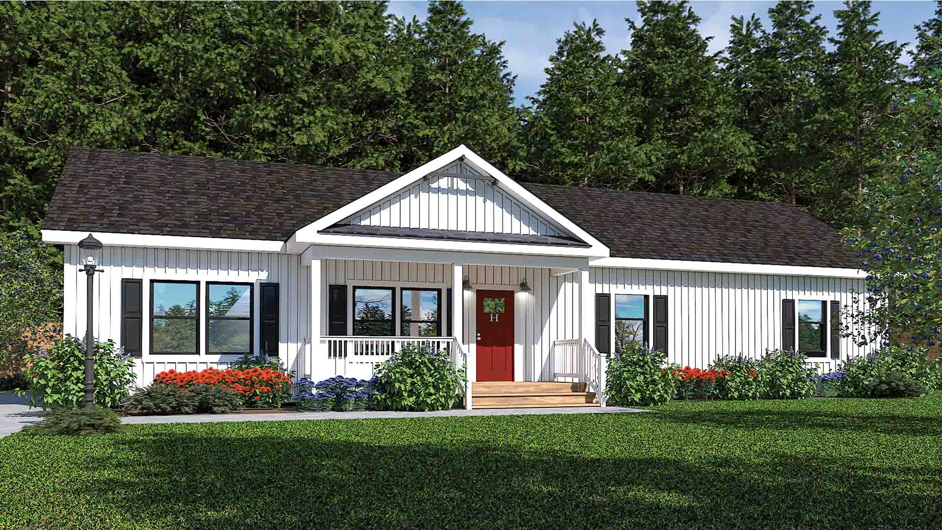Southern Farmhouse Modular Home Rendering